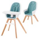 Kinderkraft, Tixi, scaun de masa 2in1, turcoaz