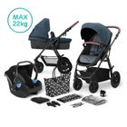 Kinderkraft, Xmoov, carucior multifunctional Travel System 3in1, denim
