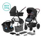Kinderkraft, Xmoov, carucior multifunctional Travel System 3in1, negru