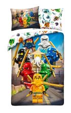 LEGO, set lenjerie de pat single, bumbac, 160-200 cm
