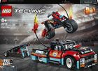 LEGO Technic, Camion si motocicleta pentru cascadorii, 42106
