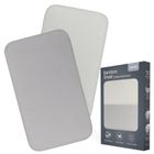 Lionelo, cearceaf cu elasic, din bambus, alb/gri, 42-80 cm, 2 buc.