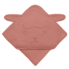 Lionelo, Muslin, prosop de baie cu gluga, Red Coral