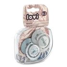 Lovi, Botanic Boy, suzeta dinamica din silicon, 0-3 luni, 2 buc.