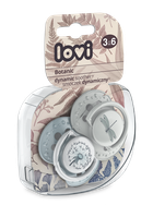 Lovi, Botanic Boy, suzeta dinamica din silicon, 3-6 luni, 2 buc.
