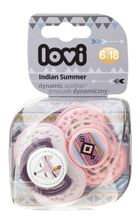 Lovi, Indian Summer Girl, suzeta dinamica din silicon, 6-18 luni, 2 buc.