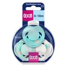 Lovi, Prime, suzeta dinamica din silicon, Aqua Green, 6-18 luni, 3 buc.