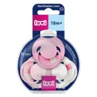 Lovi, Prime, suzeta dinamica din silicon, Peony Pink, 18 luni+, 3 buc.