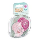 LOVI, Suzeta dinamica silicon Folky, fata, 0-3 m, 2 buc