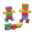 Marioinex, set de constructie, caramizi, blocuri XXL, pastelowe, 33 piese