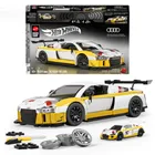 Mattel Brick Shop, Hot Wheels, '15 Audi R8 LMS, set de blocuri, 820 piese