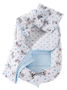 Medi Partners, Teddy, babynest, set 5 piese, albastru deschis