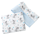 Medi Partners, Teddy, plapuma cu perna, minky, albastru, 75-100 cm
