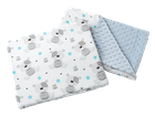 Medi Partners, Teddy, plapuma cu perna pentru carucior, albastru, 55-75 cm