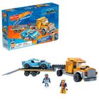 Mega Construx, Hot Wheels, Twinduction, Transportor + masina, set de constructie, 355 piese