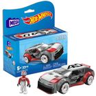 MEGA Hot Wheels, Audi RS6 GTO, masina si figurina, set de constructie, 77 piese