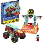 MEGA Hot Wheels, Monster Trucks Demo Derby Extreme Trick Course, set de constructie, 151 piese