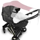 MimiNu, baldachin pentru carucior, protectie de soare, muselina de bumbac, roz