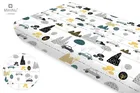 MimiNu, Calatoria copiilor, cearceaf din bumbac cu elastic, 80-160 cm