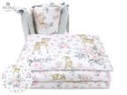 MimiNu, Caprioare, set lenjerie de pat 3 piese, roz, 100-135 cm