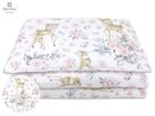 MimiNu, Caprioare, set lenjerie de pat single, roz, 100-135 cm