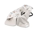 MimiNu, Carusela, patura de vara pentru scaun auto, carucior, jersey, bumbac, TOG 0.5-1, bej, 90-90 cm