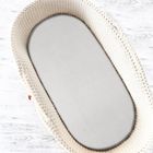 MimiNu, cearceaf cu elastic pentru gondola, cos Moses, muselina, gri, 35-80 cm