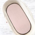 MimiNu, cearceaf cu elastic pentru gondola, cos Moses, muselina, roz, 35-80 cm