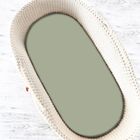 MimiNu, cearceaf cu elastic pentru leagan, jersey, verde olive, 40-90 cm