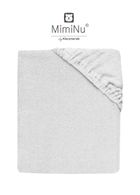 MimiNu, cearceaf frotte cu elastic, gri, 70-140 cm