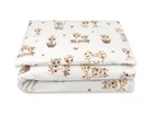 MimiNu, Girafa, set lenjerie de pat single, bumbac, bej, 120-90 cm