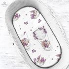 MimiNu, Lili, cearceaf pentru carucior, violet, 35-80 cm