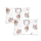 MimiNu, Lili, fata de perna din bumbac, 40-60 cm, roz, 2 buc.