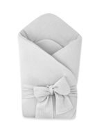 MimiNu, patura de infasat bebelusi, muselina, gri