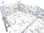 MimiNu, Piloti, set lenjerie de pat 3 piese, albastru, 100-135 cm