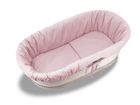 MimiNu, Royal, set: protectie universal pentru gondola, patut, cos de Moses + saltea 35-75 cm + perna 33-32 cm, roz