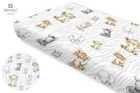 MimiNu, Safari Natural, cearceaf din bumbac cu elastic, 80-160 cm