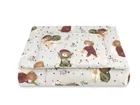 MimiNu, Ursulet pe luna, set lenjerie de pat single cu umplutura, plapuma si perna, 135-100 cm