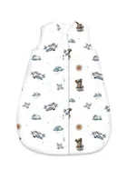 MimiNu, Ursuleti, Avi, sac de dormit cu fermoar, bumbac, TOG 1.5-1.75, albastru, marime 74 cm, 3-12 luni