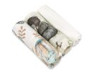 MimiNu, Zoo pe biciclete, scutece din tetra, nougat, 70-80 cm, 3 buc.