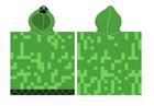 Minecraft, poncho, prosop cu gluga, 55-110 cm