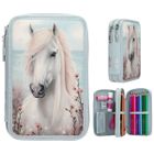 Miss Melody, penar dublu cu rechizite scolare, albastru