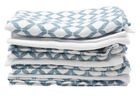 Motherhood, Servetele de muselina si bumbac 30-30 cm, 7 buc., Blue Classics
