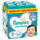 Pampers Active Baby, scutece marimea 3, 6-10 kg, 208 buc.