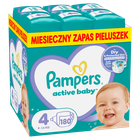 Pampers Active Baby, scutece marimea 4, 9-14 kg, 180 buc.