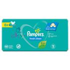 Pampers Fresh Clean, servetele umede, 6 pachete de 80 servetele, 480 buc.
