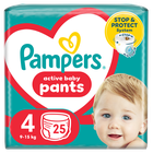 Pampers Pants, scutece-chilotel marimea 4, 9-15 kg, 25 buc.
