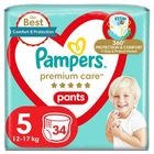 Pampers Premium Care Pants, scutece-chilotel marimea 5, 12-17 kg, 34 buc.