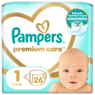 Pampers Premium Care, scutece marimea 1, 2-5 kg, 26 buc.