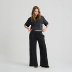 Pantaloni de trening din bumbac cu croiala wide leg NOWEAR
